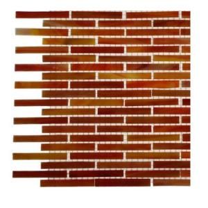 Splashback Tile Matchstix Fire Glass Tile   6 in. x 6 in. Floor and Wall Tile Sample R3D1