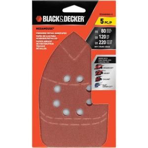 BLACK & DECKER Mega Mouse Assorted Sandpaper BDAMMMX 5