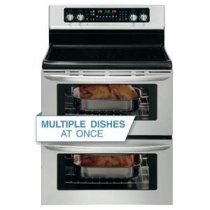 Frigidaire 30 in. 7.0 cu. ft. Double Oven Electric Range with Self Cleaning Convection Oven in Stainless Steel FGEF306TMF