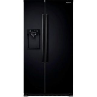 Samsung 22.3 cu. ft. Side by Side Refrigerator in Black, Counter Depth RS22HDHPNBC