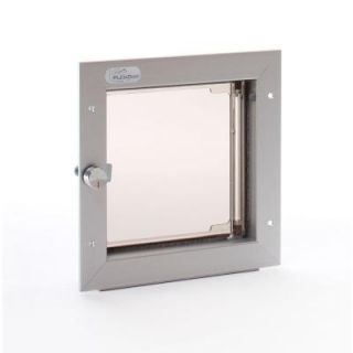 PlexiDor Performance Pet Doors 6.5 in. x 7.25 in. Small Silver Wall Mount Cat or Small Dog Door Requires No Replacement Flap PD WALL SM SV