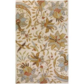 BASHIAN Valencia Collection Mona Ivory 8 ft. 6 in. x 11 ft. 6 in. Area Rug R131 IV 9X12 AL101