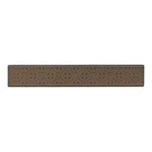 Daltile Castle Metals 2 in. x 12 in. Wrought Iron Metal Clover Border Wall Tile CM02212DECOA1P