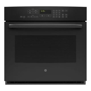 GE Profile 30 in. Single Electric Wall Oven Self Cleaning with Convection in Black PT9050DFBB