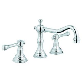 GROHE Bridgeford 8 in. Widespread 2 Handle Low Arc Bathroom Faucet in Starlight Chrome 20 134 000
