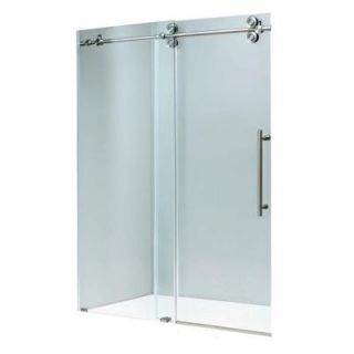 Vigo 60 in. x 66 in. Frameless Tub Door with Stainless Steel and Clear Glass VG6041STCL6066