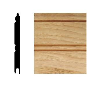 House of Fara 32 in. x 3 1/8 in. x 5/16 in. Hickory Tongue & Groove Wainscot (1 Piece) 32H