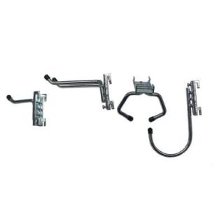 Triton Products Storability Hook Assortment for Combination Rail   Round, Single, Double, Clamp (4 Piece) 1745