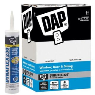 DAP DYNAFLEX 230 10.1 oz. Clear Premium Indoor/Outdoor Sealant (12 Pack) 7079818304