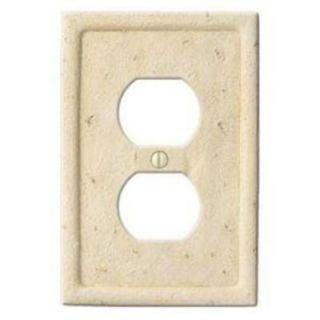 Creative Accents Stone 1 Duplex Wall Plate   Ivory 869IVRY08