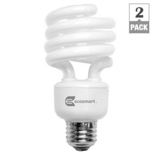 EcoSmart 100W Equivalent Bright White (3500K) Spiral CFL Light Bulb (2 Pack) ES5M823235K