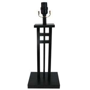 Hampton Bay Mix & Match 24.75 in. Black Iron Table Lamp with Base 15417