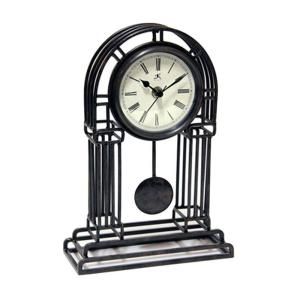 Home Decorators Collection 8 in. W Cathedral Black Metal Clock DISCONTINUED 0815200260