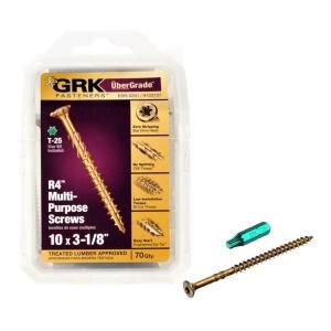 GRK Fasteners 10 x 3 1/8 in. R4 Multi Purpose Screw ( 70  Pack) 103137