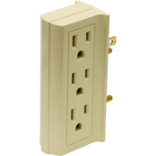 GE 6 Outlet Side Access Adapter   Light Almond 54546