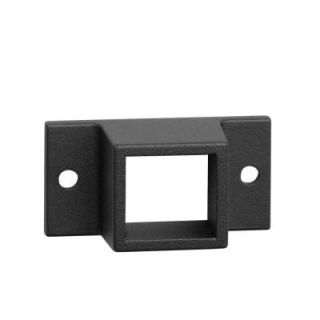 Allure Aluminum 1 in. x 1 in. Black Fixed Wall Flange DT2535 BL