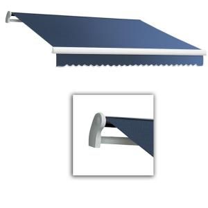 AWNTECH 14 ft. LX Maui Left Motor with Remote Retractable Acrylic Awning (120 in. Projection) in Dusty Blue MTL14 154 DB