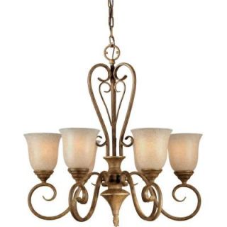 Illumine 6 Light Chestnut Chandelier with Mica Flake Glass DISCONTINUED CLI FRT2391 06 17