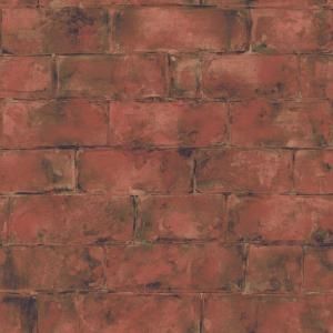 The Wallpaper Company 56 sq. ft. Red Earth Tone Brick Wallpaper WC1281079