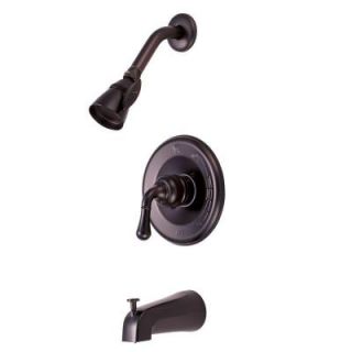 Kingston Brass Vintage Single Handle 5 Spray Tub and Shower Faucet in Oil Rubbed Bronze HKB635