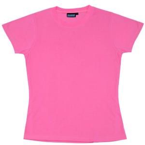 Girl Power At Work 7000 Non ANSI 6 oz. Medium Jersey Knit Ladies T Shirt in Hi Viz Pink 61289