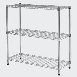 HDX 3 Tier 35.7 in. x 36.5 in. x 14 in. Wire Home Use Shelving Unit EH WSHDI 006