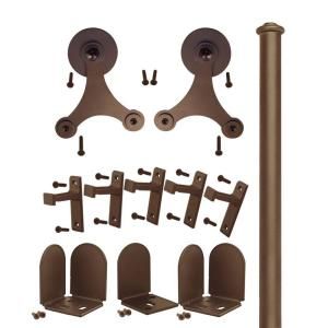 Quiet Glide 3/4 in. to 1 1/2 in. Tri Star Oil Rubbed Bronze Rolling Door Hardware Kit QG1310TS07