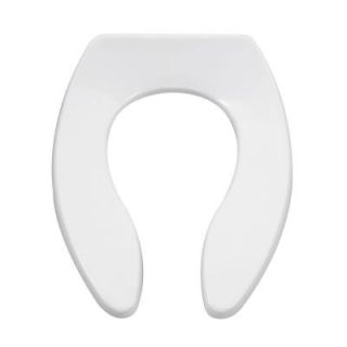 American Standard Commercial Heavy Duty Elongated Open Front Toilet Seat in White 5905.100.020