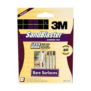 Sandblaster 4 1/2 in. x 5 1/2 in. x 3/16 in. 80 Grit Medium Sanding Pad 20917 80