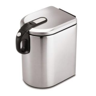 simplehuman Large Airtight Food Storage Canister in Fingerprint Proof Brushed Stainless Steel DISCONTINUED KT1091