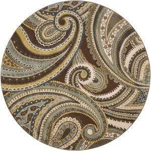 Artistic Weavers Caucete Yellow 6 ft. 7 in. Round Area Rug Caucete 67RD