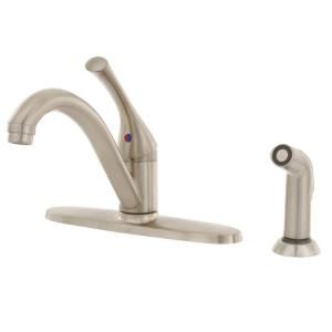 Delta Classic Collection Single Handle Side Sprayer Kitchen Faucet in Stainless Steel 400 SS DST A