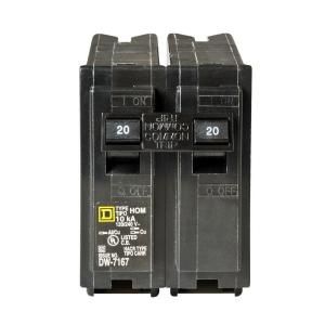 Square D by Schneider Electric Homeline 20 Amp Two Pole Circuit Breaker HOM220CP