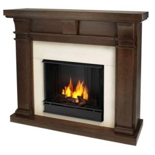 Real Flame Porter 50 in. Ventless Gel Fireplace in Vintage Black Maple 7730 VBM