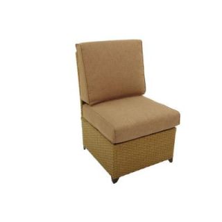 Hampton Bay Hinsdale Light Brown Patio Lounge Chair with Taupe Cushion 133 003 LC L