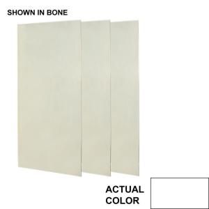 Swanstone 36 in. x 72 in. Three Piece Easy Up Adhesive Shower Wall Panels in White SS 3672 3 010