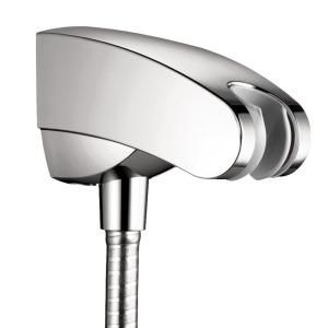 Hansgrohe Porter E Holder with Wall Outlet in Chrome 27508001