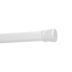 Zenith 40 in. Twist Tight Adjustable Tension Metal Stall Shower Rod in White 502W