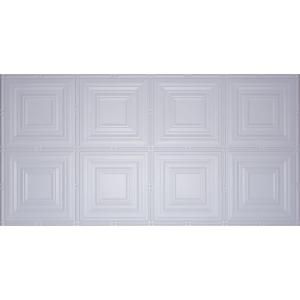 Global Specialty Products Dimensions Faux 2 ft. x 4 ft. Tin Style Ceiling and Wall Tiles in White 320