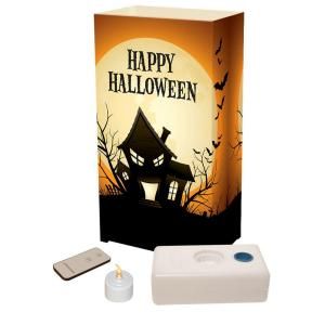 Lumabase LED Clear Haunted House Luminaria Kit with Remote (Pack of 10) 89710
