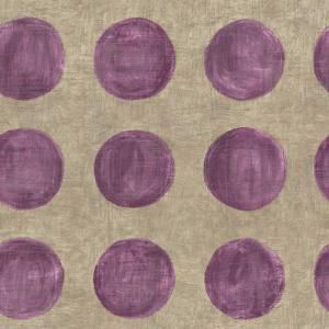 The Wallpaper Company 56 sq. ft. Purple Large Polka Dot on a Grey Taupe Ground Wallpaper WC1281376