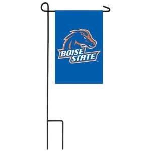 Team Sports America NCAA 12 1/2 in. x 18 in. Boise State 2 Sided Garden Flag with 3 ft. Metal Flag Stand P127104