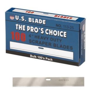 U.S. BLADE 4 in. Scraper Blades (100 Pack) U 113 25