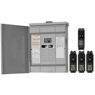 Square D by Schneider Electric Homeline 125 Amp 8 Space 16 Circuit Outdoor Main Breaker Load Center Value Pack HOM816M125RBVP