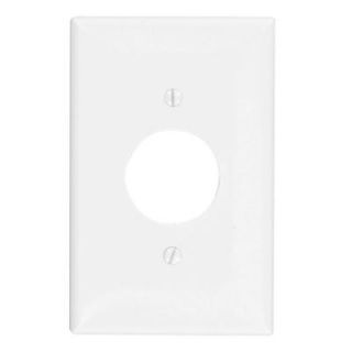 Leviton 1 Gang Midway Single 1.406 in. Hole Wall Plate   White R52 00PJ7 00W