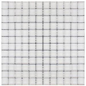 Splashback Tile Contempo Bright White Polished 12 in. x 12 in. x 8 mm Glass Mosaic Floor and Wall Tile (1 sq. ft.) CONTEMPO BRIGHT WHITE POLISHED 1X1