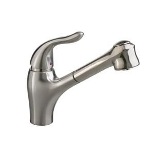 American Standard Lakeland Single Handle Pull Out Sprayer Kitchen Faucet in Stainless Steel 4114.100.075