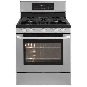 LG Electronics 5.4 cu. ft. Single Oven Gas Range with Self Cleaning in Stainless Steel LRG3093ST