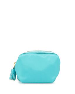 Vibrant Nylon Cosmetic Case, Turquoise