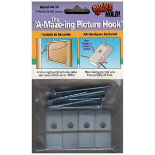 QuakeHOLD A Maze ing Picture Hooks (4 Pack) 4338